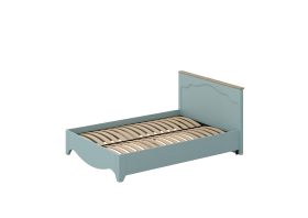 Кровать "Гала" двуспальная 1400 (цвет - Роял Вуд Голубой, Белый бриллиант, Дуб Грэндсан)