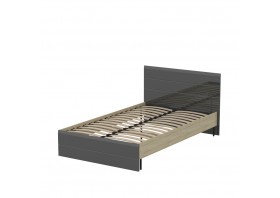 Кровать «ЛАЙТ» односпальная 1200 (цвет - Серый глянец)