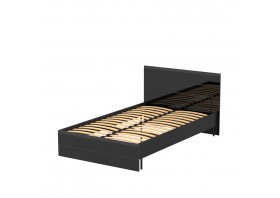 Кровать «ЛАЙТ» односпальная 1200 (цвет - Черный глянец)