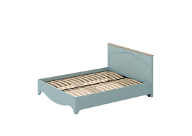 Кровать "Гала" двуспальная 1600 (цвет - Роял Вуд Голубой, Белый бриллиант, Дуб Грэндсан)