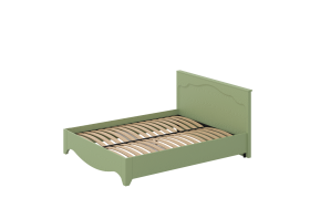 Кровать "Гала" двуспальная 1600 (цвет - Оливковое деревo, Белый бриллиант)