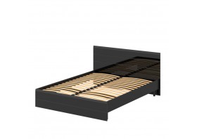 Кровать «ЛАЙТ» двуспальная 1600 (цвет - Черный глянец)