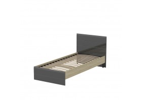Кровать «ЛАЙТ» односпальная 900 (цвет - Серый глянец)