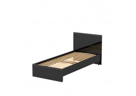 Кровать «ЛАЙТ» односпальная 900 (цвет - Черный глянец)