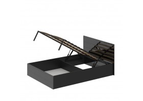 Кровать «ЛАЙТ» двуспальная с подъемным механизмом 1400 (цвет - Черный глянец)