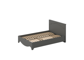 Кровать «ГАЛА» двуспальная 1400 (цвет - Дуб фактурный Антрацит, Антрацит)