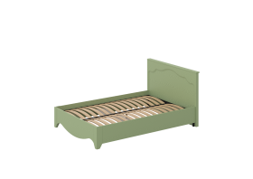 Кровать "Гала" двуспальная 1400 (цвет - Оливковое деревo, Белый бриллиант)