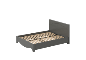 Кровать «ГАЛА» двуспальная 1600 (цвет - Дуб фактурный Антрацит, Антрацит)